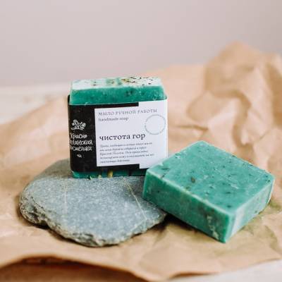 Мыло ручной работы "Чистота гор" Краснополянская косметика, 100 г, Варианты: Мыло ручной работы Чистота гор, изображение 4 от магазина Брами Маркет Мыло ручной работы "Чистота гор" Краснополянская косметика, 100 г, Варианты: Мыло ручной работы Чистота гор, изображение 4