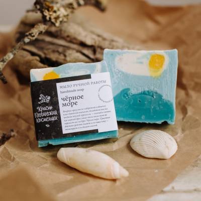Мыло ручной работы "Чёрное море" Краснополянская косметика, 100 г, Варианты: Мыло ручной работы Чёрное море, изображение 3 от магазина Брами Маркет Мыло ручной работы "Чёрное море" Краснополянская косметика, 100 г, Варианты: Мыло ручной работы Чёрное море, изображение 3