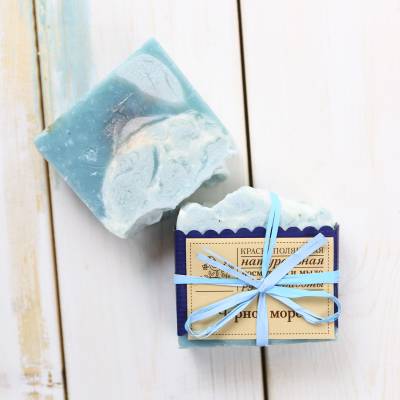 Мыло ручной работы "Чёрное море" Краснополянская косметика, 100 г, Варианты: Мыло ручной работы Чёрное море, изображение 4 от магазина Брами Маркет Мыло ручной работы "Чёрное море" Краснополянская косметика, 100 г, Варианты: Мыло ручной работы Чёрное море, изображение 4