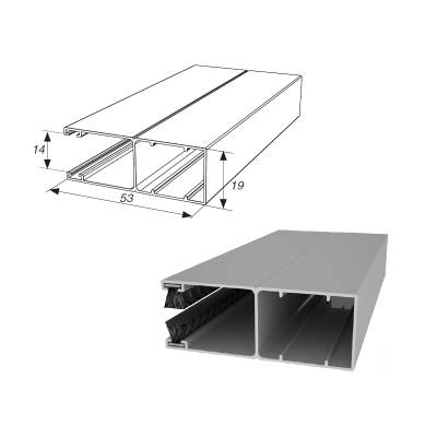 Направляющий профиль с щеткой Doorhan RG53MS01 белый, Цвет: белый, изображение 4