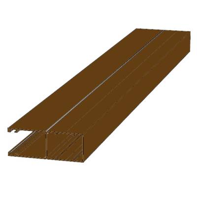 Направляющий профиль с щеткой Doorhan RG53MS40 темный орех (DARK OAK), Цвет: темный орех (DARK OAK)