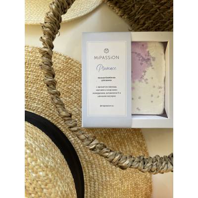 Бомбочка-КВАДРАТ "Прованс" обогащенная маслом кокоса MiPASSiON, 155 г, Варианты: Бомбочка квадрат Прованс, изображение 3