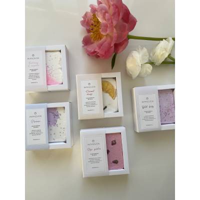 Бомбочка-КВАДРАТ "Розовый сад" обогащенная маслом кокоса MiPASSiON, 155 г, Варианты: Бомбочка квадрат Розовый сад, изображение 5