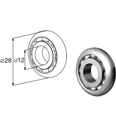 Подшипник DOORHAN BR28 для капсулы рольставни, изображение 3 от магазина Брами Маркет Подшипник DOORHAN BR28 для капсулы рольставни, изображение 3