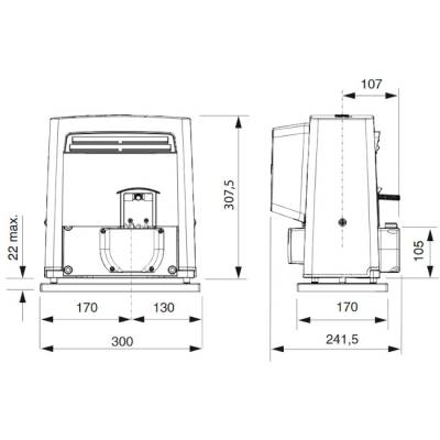 Привод с блоком управления CAME BX708AGS для откатных ворот, изображение 8