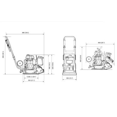 Прямоходная бензиновая виброплита Husqvarna LF 60 LAT, изображение 6
