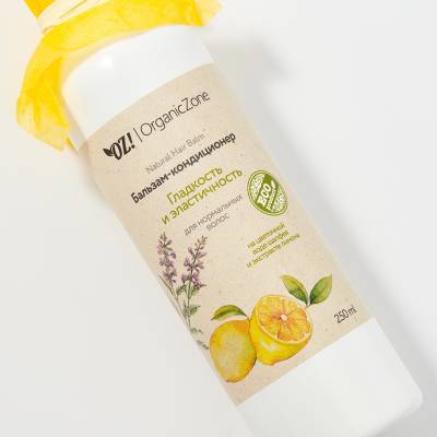 Бальзам-кондиционер "Гладкость и эластичность" для нормальных волос OZ! OrganicZone, 250 мл, Варианты: Бальзам-кондиционер Гладкость и эластичность, изображение 3 от магазина Брами Маркет Бальзам-кондиционер "Гладкость и эластичность" для нормальных волос OZ! OrganicZone, 250 мл, Варианты: Бальзам-кондиционер Гладкость и эластичность, изображение 3