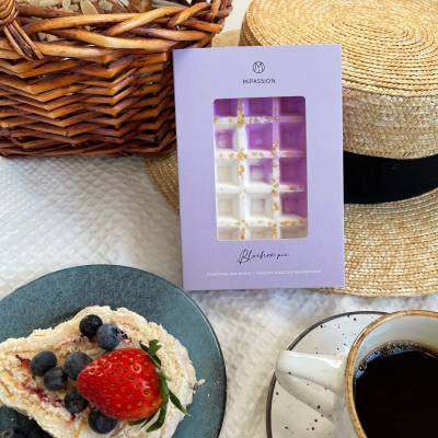 Бомбочка-ВАФЛЯ "Черничный пирог" MiPASSiON, 140 г, Варианты: Бомбочка вафля Черничный пирог, изображение 2