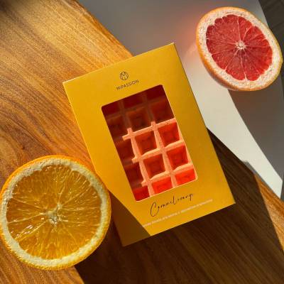 Бомбочка-ВАФЛЯ "Карамельный апельсин" MiPASSiON, 140 г, Варианты: Бомбочка вафля Карамельный апельсин, изображение 2