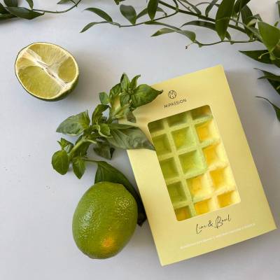 Бомбочка-ВАФЛЯ "Лайм и базилик" MiPASSiON, 140 г, Варианты: Бомбочка вафля Лайм и базилик, изображение 2