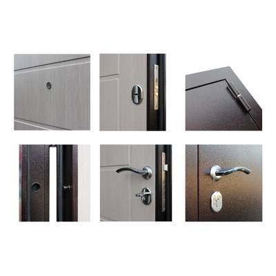 Входная стальная дверь АСД «Комфорт» для квартиры, Вид остекления: без стекла, Цвет: медный антик, Размер блока: 880х2050, Сторона открывания: правая (петли справа), изображение 3