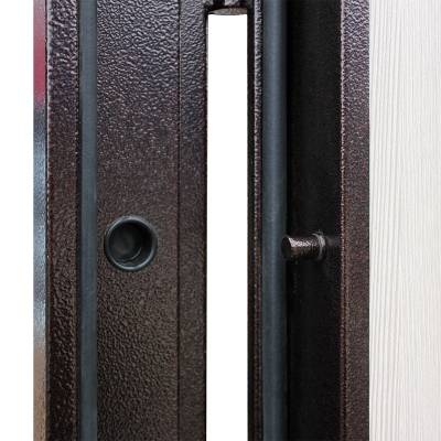 Входная стальная дверь АСД «Комфорт» для квартиры, Вид остекления: без стекла, Цвет: медный антик, Размер блока: 880х2050, Сторона открывания: правая (петли справа), изображение 8