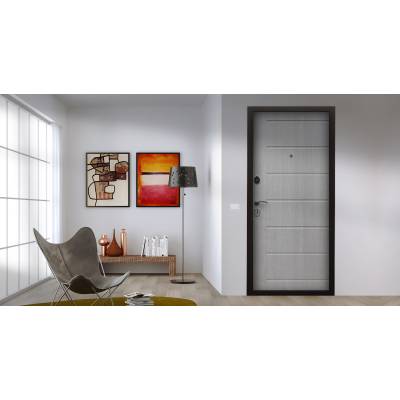 Входная стальная дверь АСД «Комфорт» для квартиры, Вид остекления: без стекла, Цвет: медный антик, Размер блока: 880х2050, Сторона открывания: правая (петли справа), изображение 10