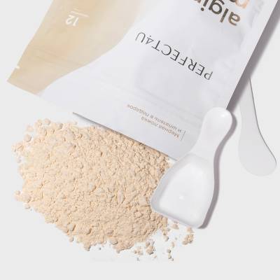 Альгинатная маска для лица с коллоидным золотом (шпатель и мерная ложечка в комплекте) PERFECT4U, 200 г, Варианты: Маска альгинатная с коллоидным золотом, изображение 4