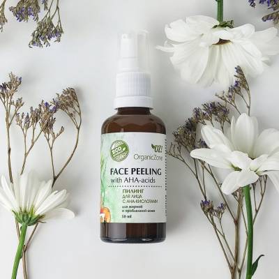 Пилинг для лица с АНА-кислотами для жирной и проблемной кожи OZ! OrganicZone, 50 мл, Варианты: Пилинг с АНА-кислотами для жирной и проблемной кожи лица, изображение 2