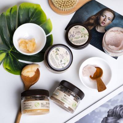 Скраб для жирной и проблемной кожи лица на скорлупе кедрового ореха и эфирном масле эвкалипта OZ! OrganicZone, 90 мл, Варианты: Скраб для жирной и проблемной кожи лица, изображение 3