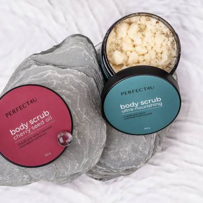 Соляной скраб для тела ультрапитательный PERFECT4U, 370 г, Варианты: Соляной скраб ультрапитательный, изображение 5