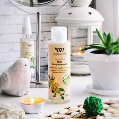 Гель для умывания для жирной и проблемной кожи с цветочной водой розмарина и эфирным маслом лайма OZ! OrganicZone, 110 мл, Варианты: Гель для умывания для жирной и проблемной кожи, изображение 2 от магазина Брами Маркет Гель для умывания для жирной и проблемной кожи с цветочной водой розмарина и эфирным маслом лайма OZ! OrganicZone, 110 мл, Варианты: Гель для умывания для жирной и проблемной кожи, изображение 2