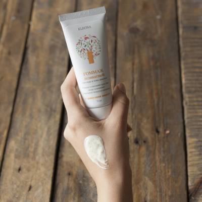 Гоммаж деликатный для лица и зоны декольте с гранулами жожоба KLEONA, 75 мл, Варианты: Гоммаж деликатный для лица и зоны декольте, изображение 6