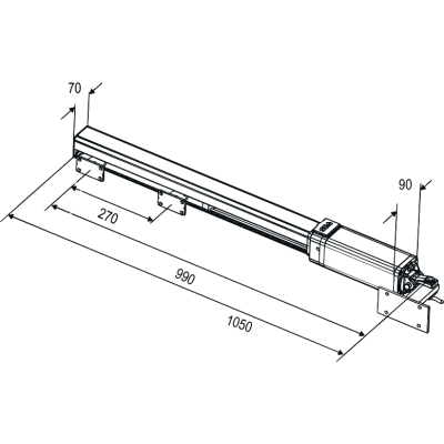 Комплект для автоматизации распашных ворот SEA Kit Mini Tank SC 10112009, Варианты: KIT MINI TANK SC, Цвет: серебристый, изображение 3