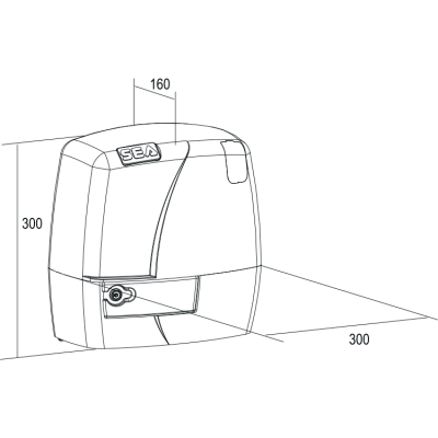 Привод с блоком управления SEA MERCURY 400 G1 FM 11304000 для откатных ворот, Варианты: MERCURY 400 G1 FM, Цвет: черный, изображение 8