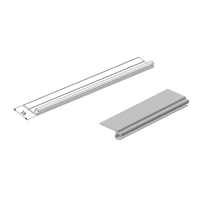 Профиль верхний DOORHAN RHE2801 для крепления профиля к валу, изображение 2