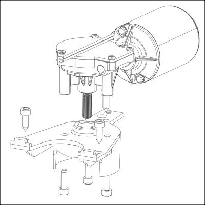 Двигатель со станиной для привода FAAC 391 серии, 115008, изображение 5