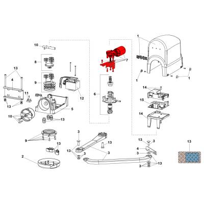 Двигатель со станиной для привода FAAC 391 серии, 115008, изображение 6