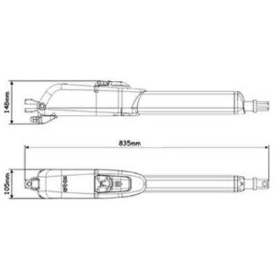 Электромеханический привод FAAC 415 L LS для распашных ворот, 104415/104418, изображение 3