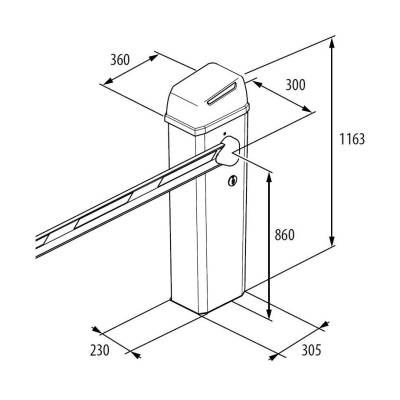 Комплект электромеханического шлагбаума FAAC B614/2.5 для проезда до 2 метров, изображение 7