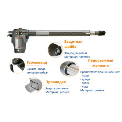 Комплект электромеханического привода GENIUS G-BAT 300 для распашных ворот с механическими упорами, изображение 8