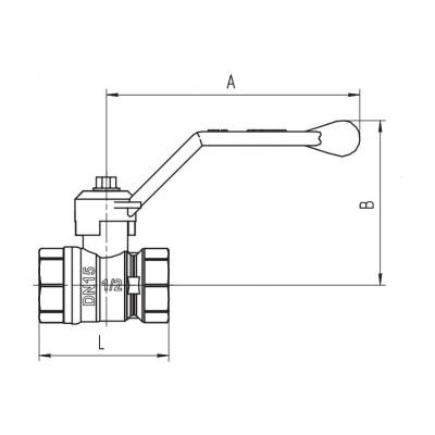Кран шаровой латунь никель Pride Ду 15 Ру40 ВР полнопроходной рычаг LD 47.15.В-В.Р, Варианты: Кран шаровой LD Pride 47.15.В-В.Р, изображение 3