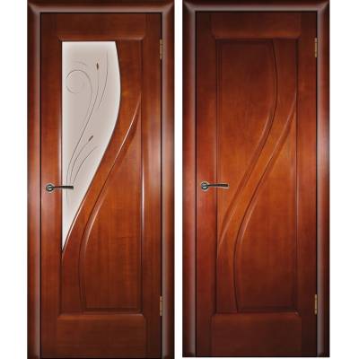 Межкомнатная калевочная дверь Даяна ДО Темный анегри 900х2000 мм АП-27, Вид остекления: с остеклением, Цвет: темный анегри, Размер полотна: 900х2000, изображение 2