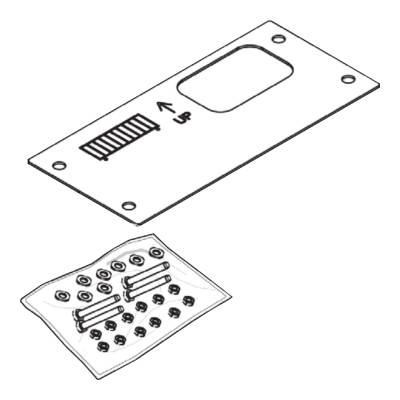 Монтажная пластина GENIUS 737000 с анкерами для приводов Blizzard, изображение 2