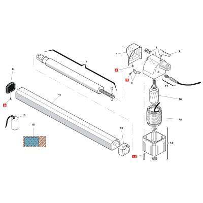 Привод электромеханический линейный правосторонний FAAC 412 DX артикул 104470 для распашных ворот, Варианты: Привод 412 DX правосторонний, изображение 2