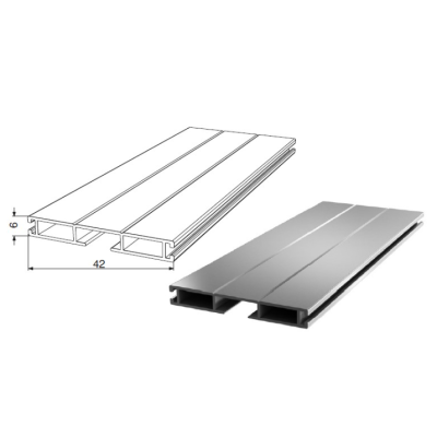 Профиль концевой DOORHAN RA42E02 коричневый, Цвет: коричневый, изображение 2