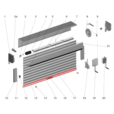 Профиль концевой DOORHAN RA77KN07 бордовый, Цвет: бордовый, изображение 4