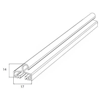 Профиль концевой DOORHAN RA77KN07 бордовый, Цвет: бордовый, изображение 2