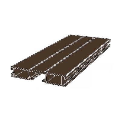 Профиль концевой DOORHAN RA45EN02 коричневый, Цвет: коричневый