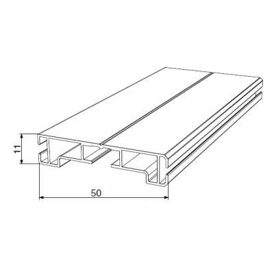 Профиль концевой DOORHAN RA50EN05 зеленый, Цвет: зеленый, изображение 2