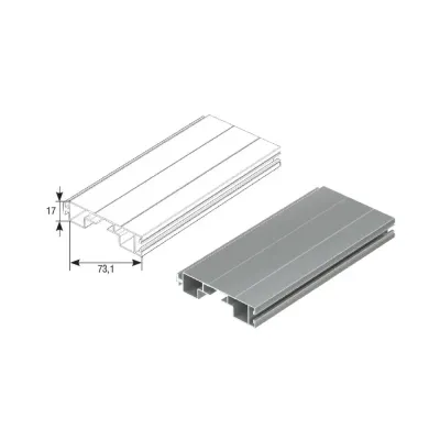 Профиль концевой DOORHAN RA77EM06 синий, Цвет: синий, изображение 3