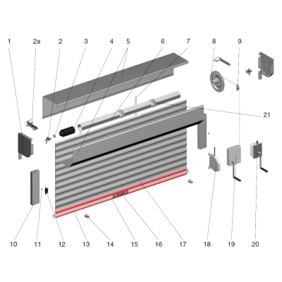 Профиль концевой DOORHAN RA77EM06 синий, Цвет: синий, изображение 4