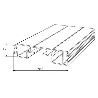 Профиль концевой DOORHAN RA77EM06 синий, Цвет: синий, изображение 2