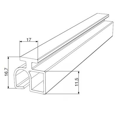 Профиль роллетный замковый DOORHAN RH10KN01 белый, Цвет: белый, изображение 2