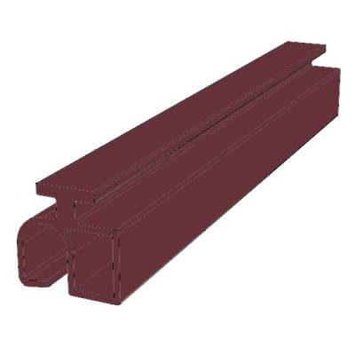 Профиль роллетный замковый DOORHAN RH10KN07 бордовый, Цвет: бордовый