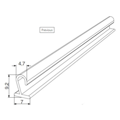 Профиль роллетный замковый DOORHAN RH50KN, изображение 2