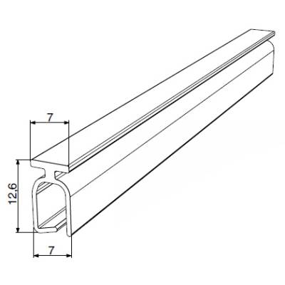 Профиль роллетный замковый DOORHAN RH9KN08 серебристый, Цвет: серебристый, изображение 2