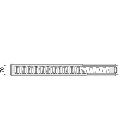 Радиатор стальной панельный Compact C тип 21 300х2600 Qну=2948 Вт боковое подключение RAL 9016 (белый) Heaton Plus, Варианты: Радиатор 300х2600, изображение 3