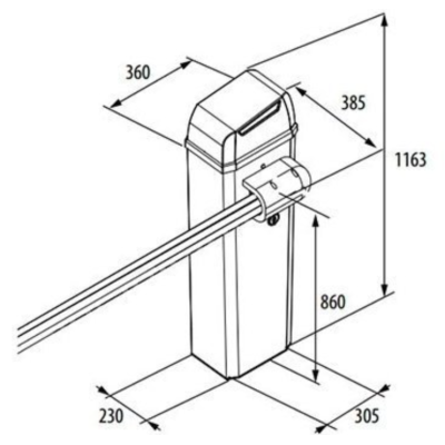 Электромеханический шлагбаум FAAC B614 для проезда до 5 метров, артикул 104614, изображение 2