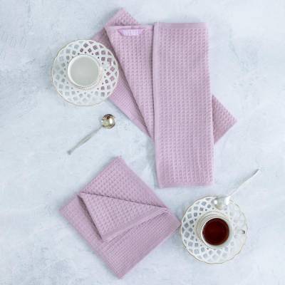 Комплект вафельных полотенец "Wenge" 35х60 (2 шт.) Розовый, изображение 4